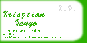 krisztian vanyo business card