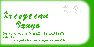 krisztian vanyo business card